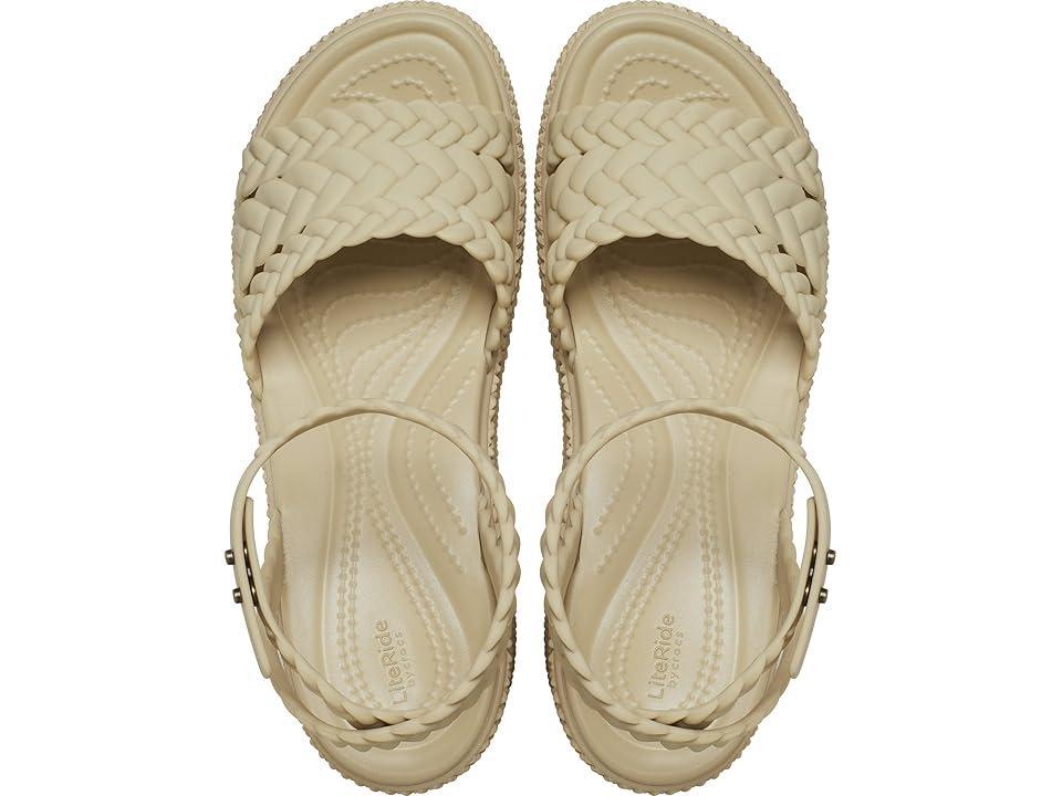 Crocs Brooklyn Ankle Strap Wedge Platform Sandals (Chai) Women's Sandals Product Image