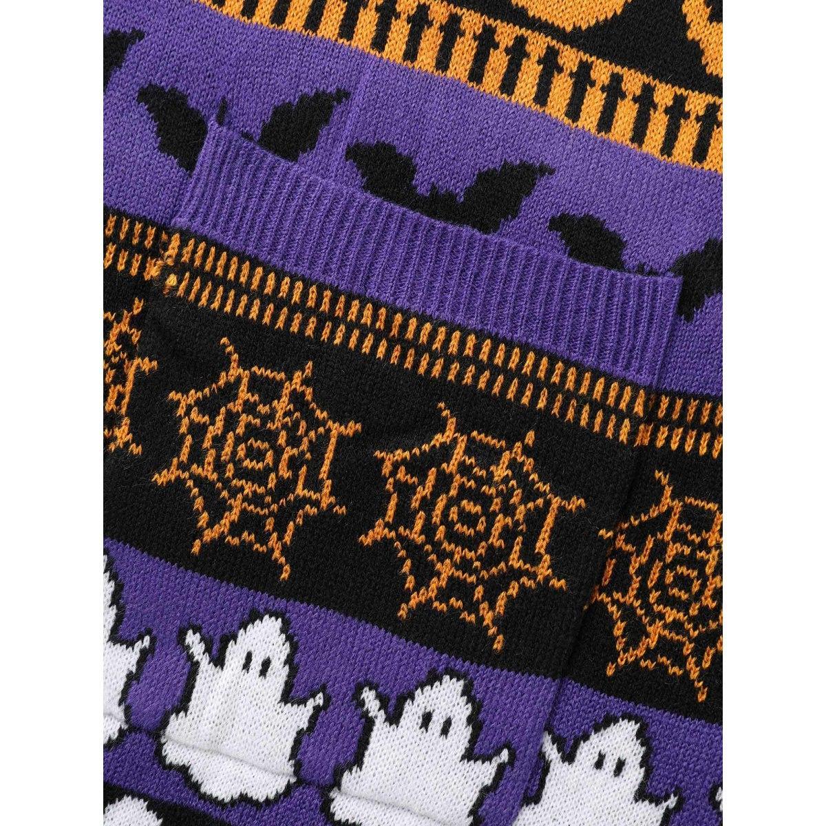 Plus Size Everything Halloween Jacquard Open Cardigan BlueViolet Women Casual Loose Long Sleeve Everyday Cardigans BloomChic 30/6X Product Image