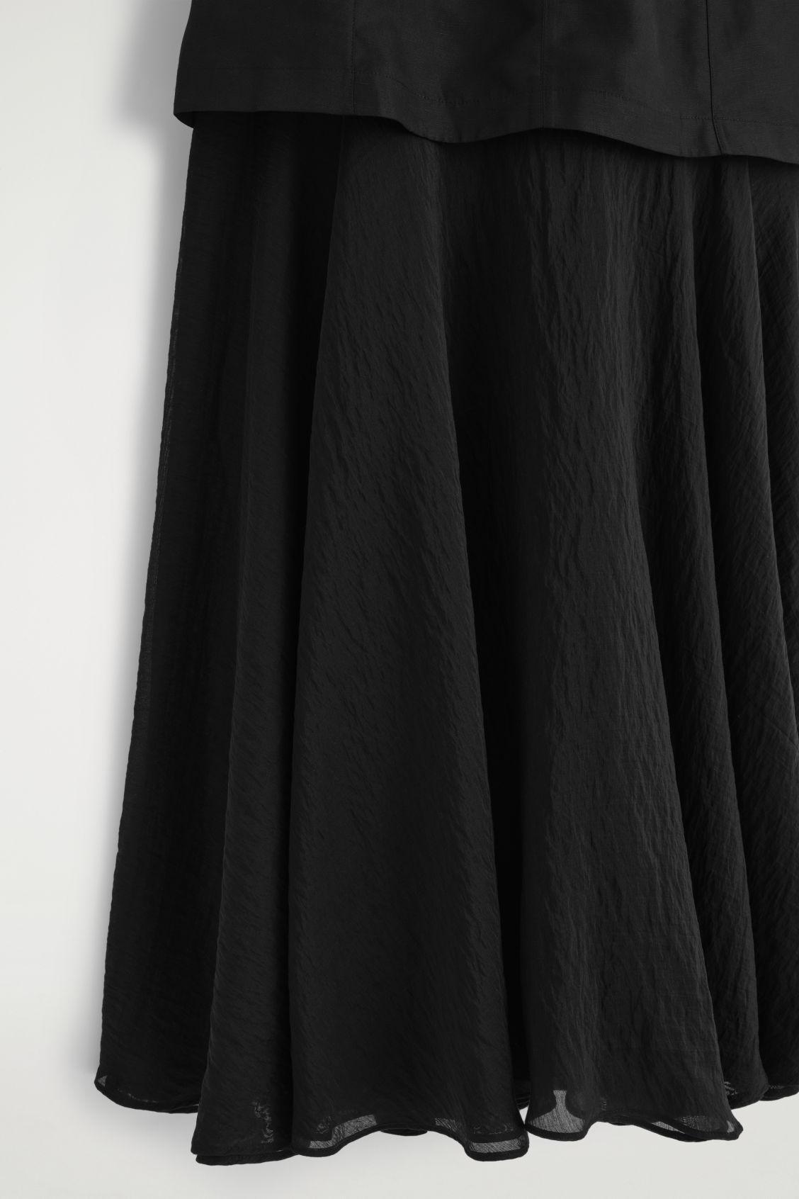 LAYERED PEPLUM MIDI DRESS Product Image
