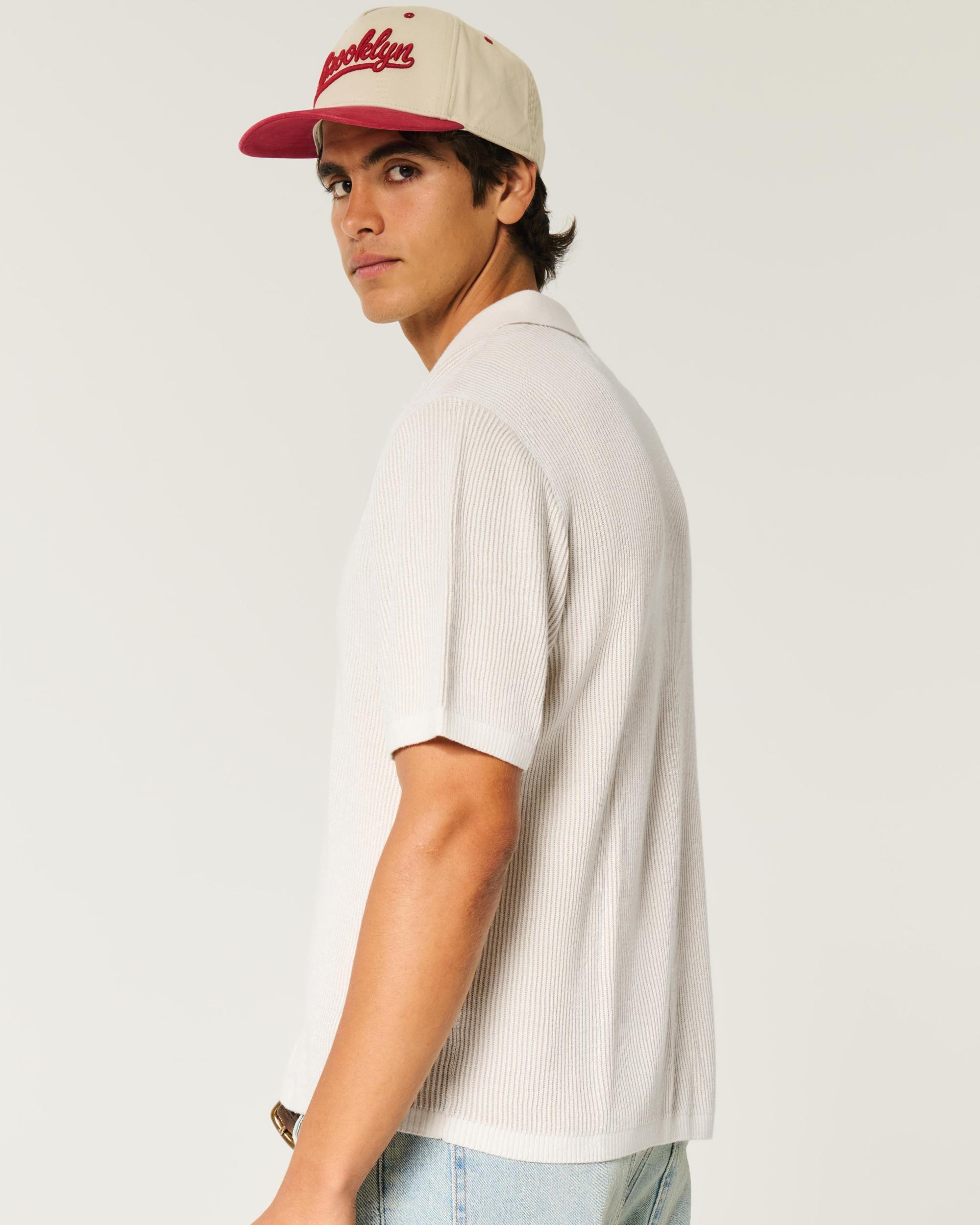 Boxy Pattern Sweater Polo Product Image