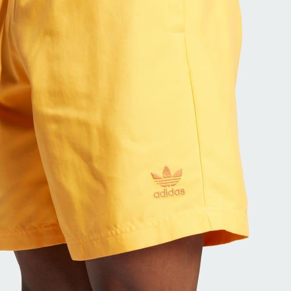 adidas Adicolor 8-Inch Swim Shorts Real Gold M Mens Product Image