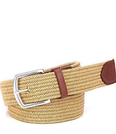 Ralph Lauren Leather Trimmed Braided Belt Product Image