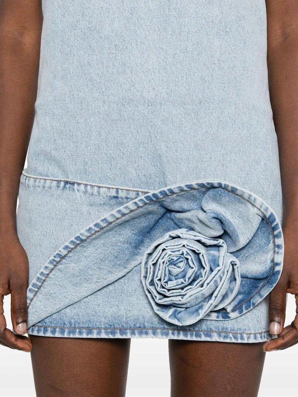 rose-appliqué mini dress Product Image