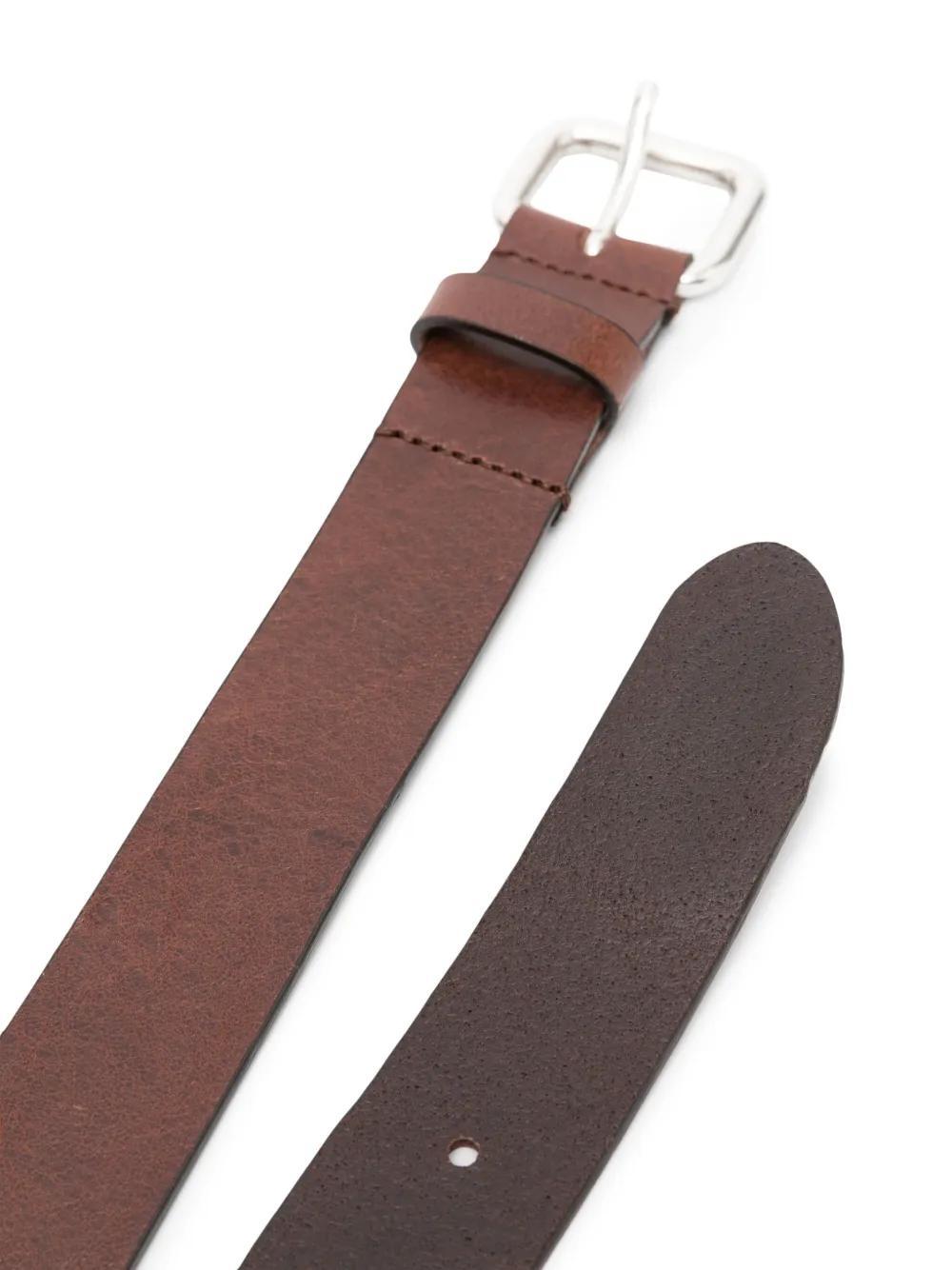 Oval-D logo-plaque leather belt Product Image