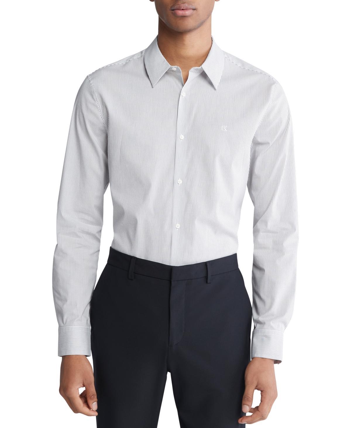 Calvin Klein Men's Pure Poplin Stretch Shirt - Blue - XL Product Image