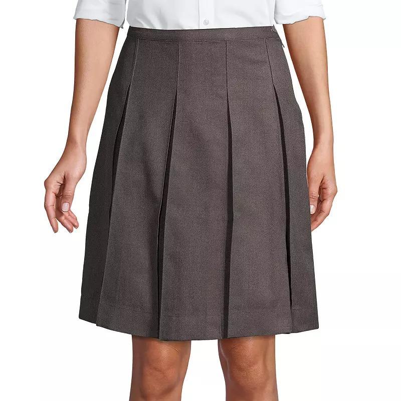 Womens Lands End School Uniform Twill Box Pleat Skirt Product Image