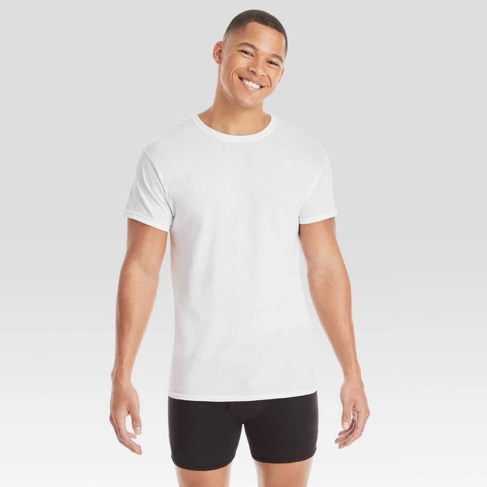 Hanes Mens Moisture-Wicking Crew Neck Undershirt 10pk XL: Cotton, Lightweight, Tagless, Breathable, Short Sleeve Product Image