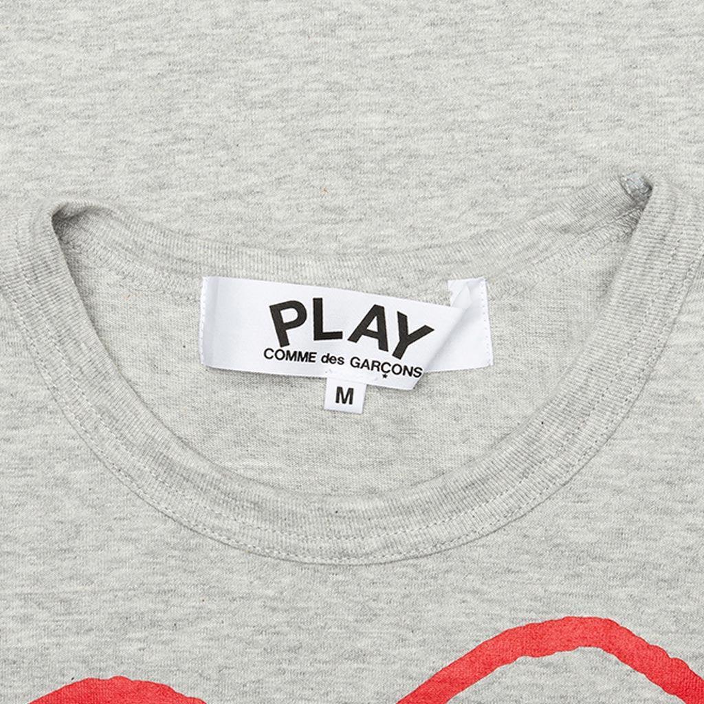 Women's Grey Heart Logo L/S Tee - Grey Female Product Image