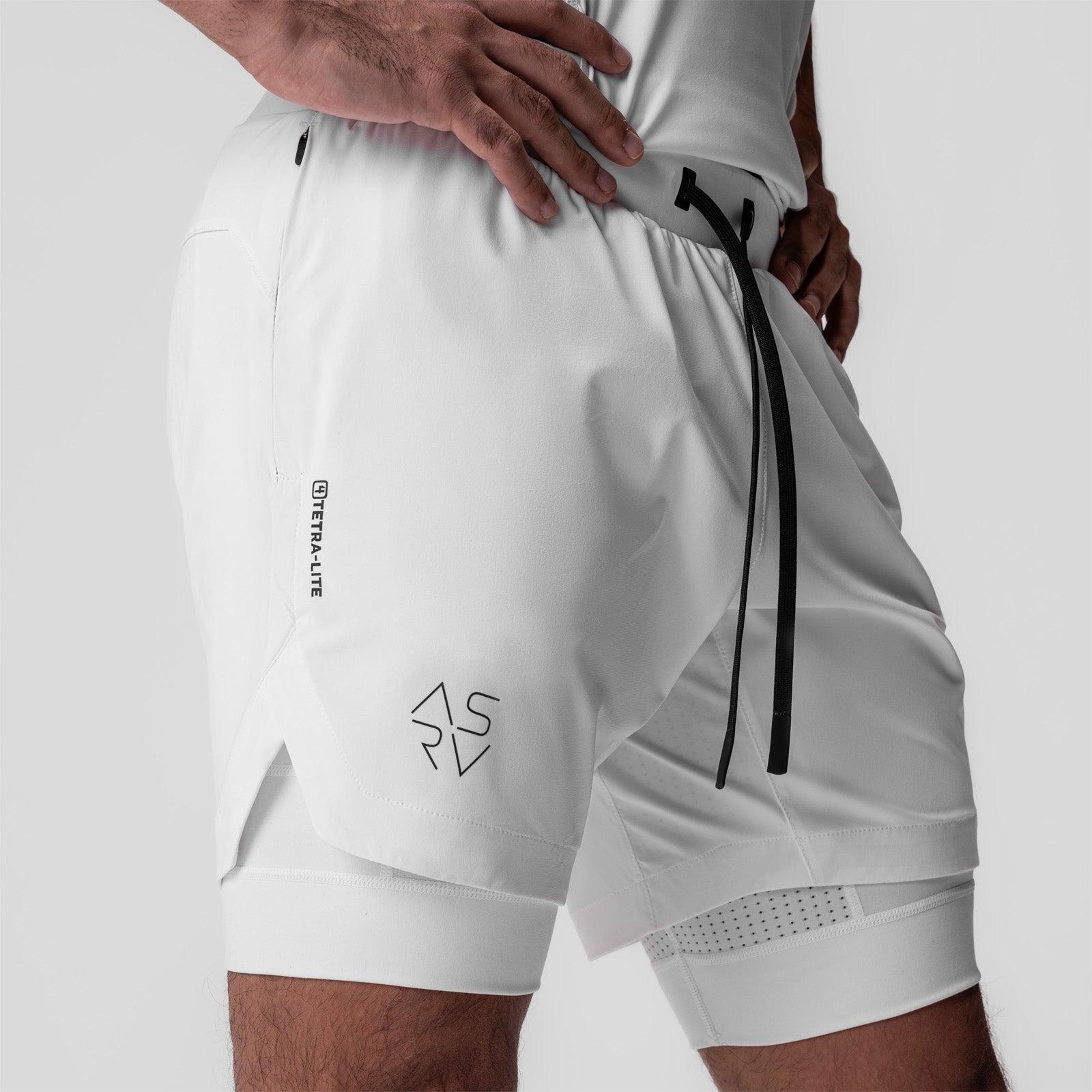 0866. Tetra-Lite® 7" Liner Short - White "Cyber"/White Product Image