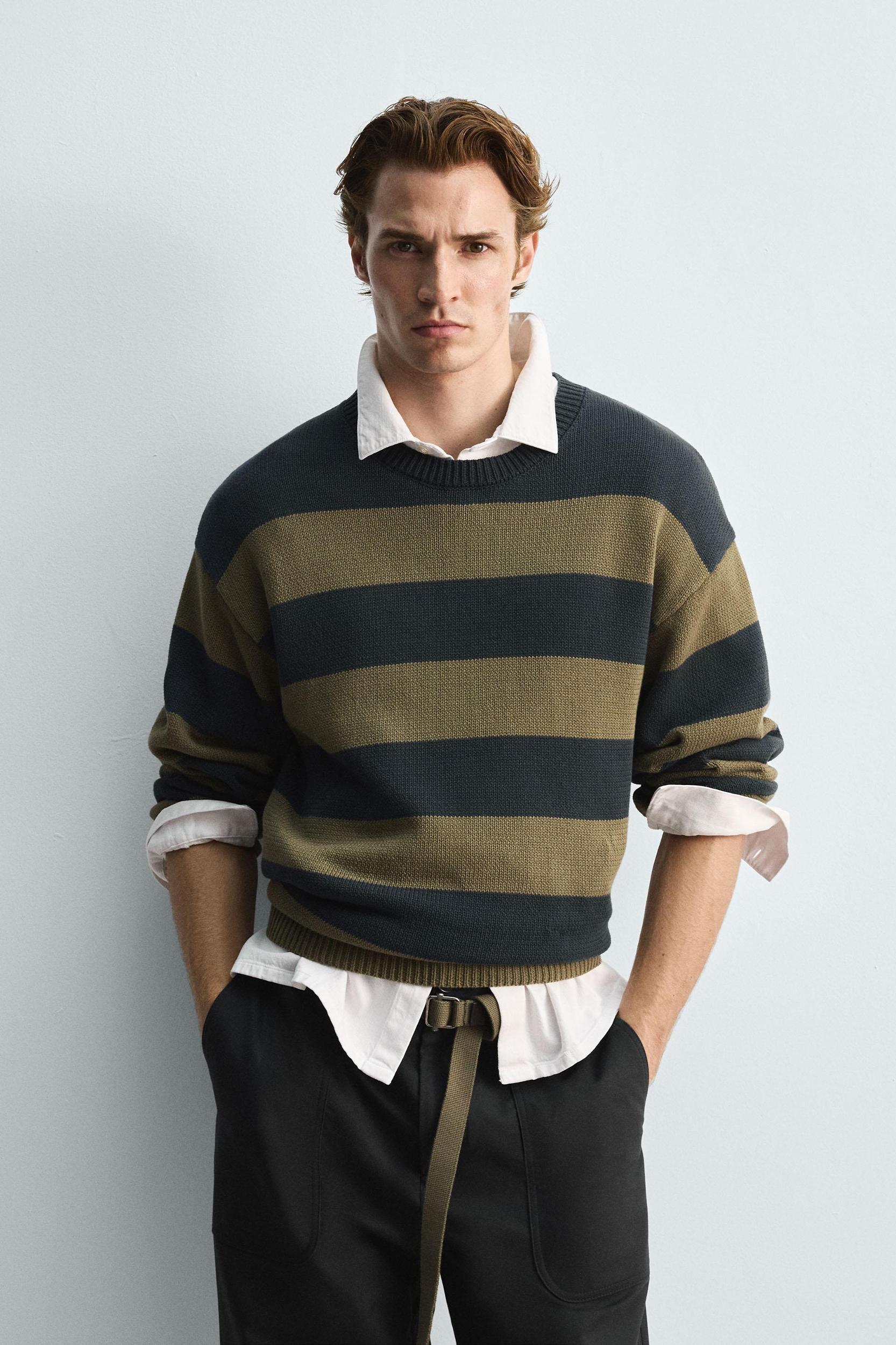 STRIPED JACQUARD SWEATER Product Image