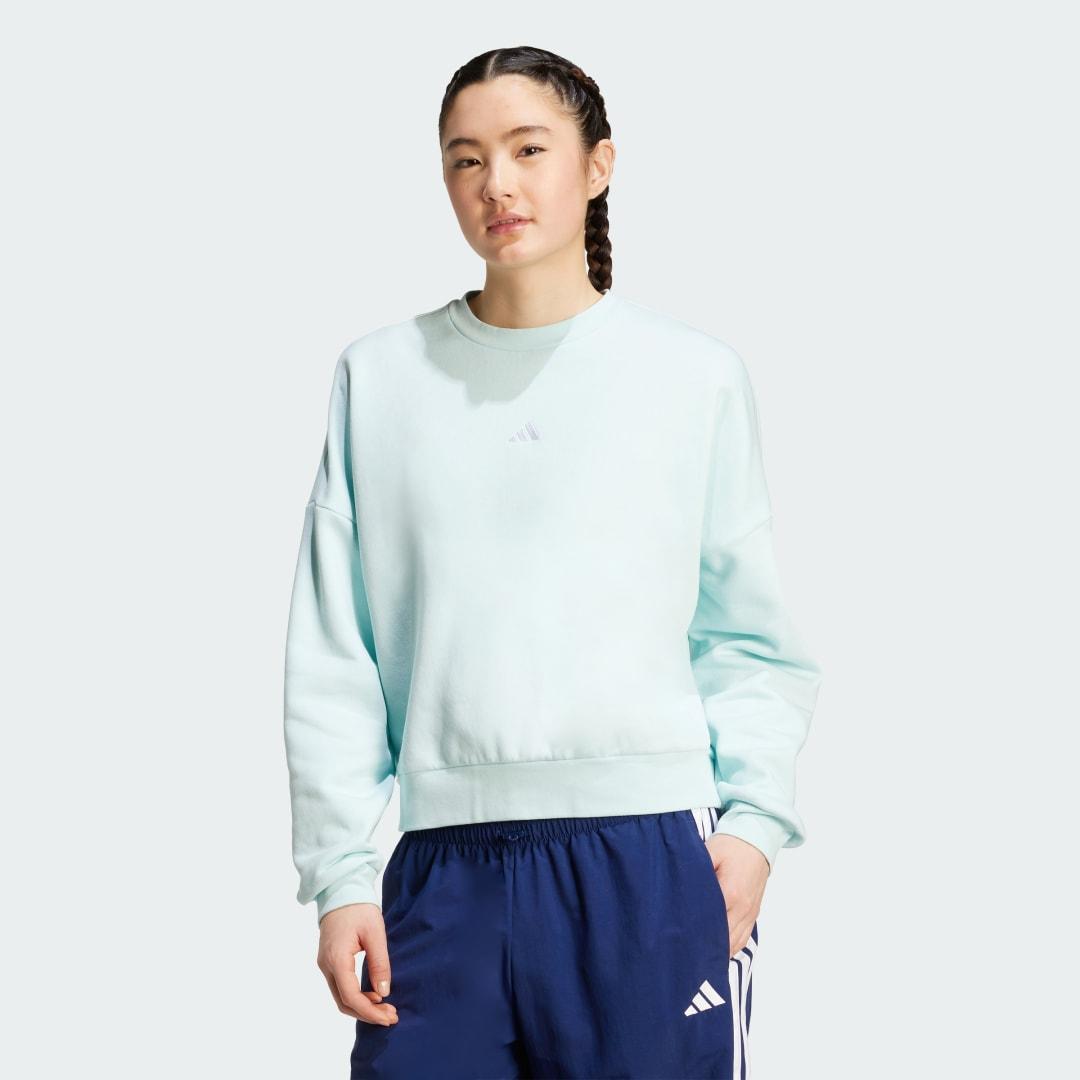 adidas Essentials Small Logo Feelcozy Sweatshirt Black S Womens Product Image