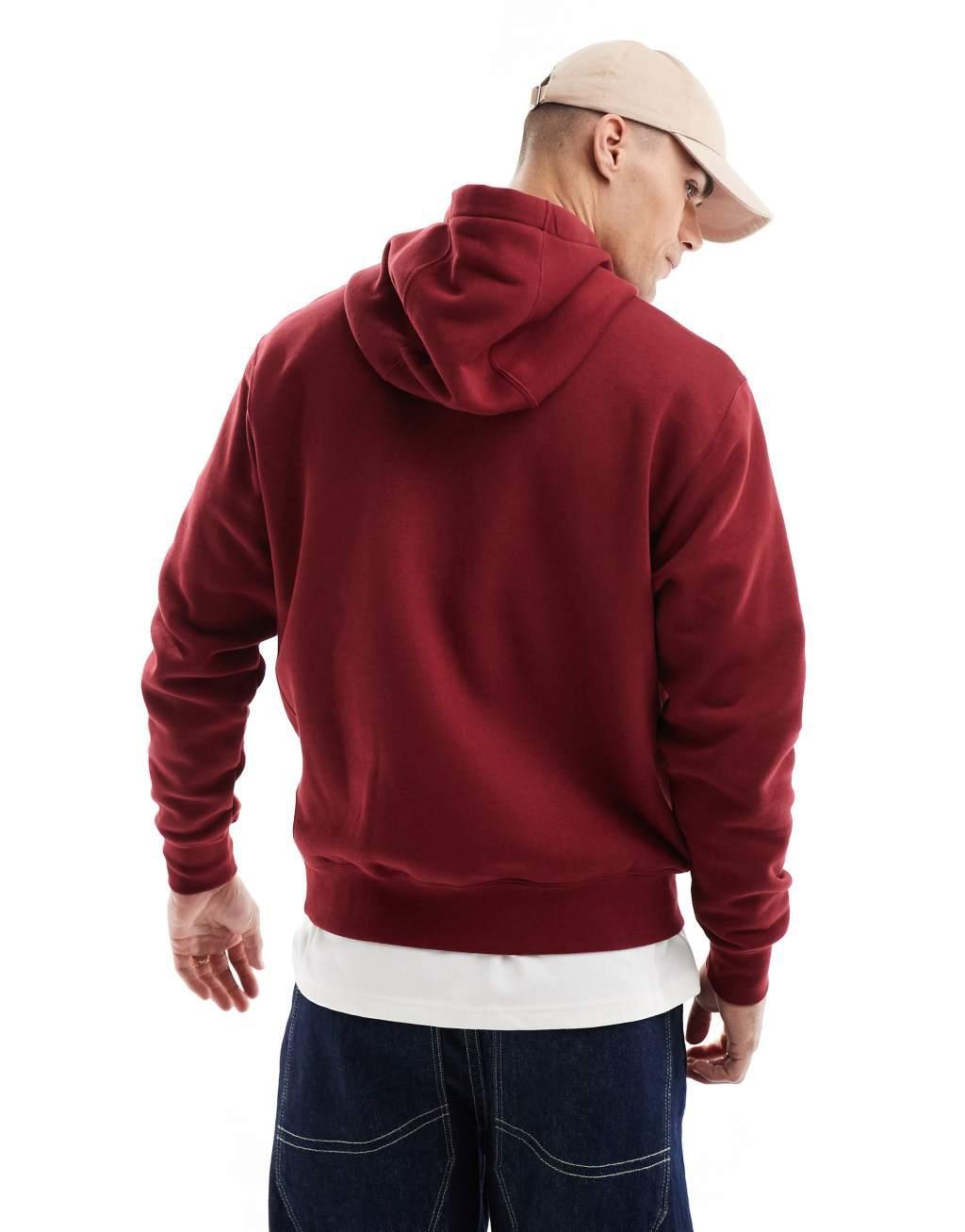 Nike Rose Swoosh logo hoodie in red Product Image
