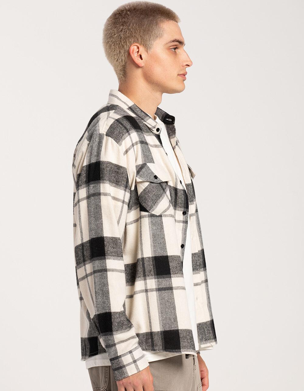 RSQ Mens Plaid Flannel - NAVY/ORANGE Product Image