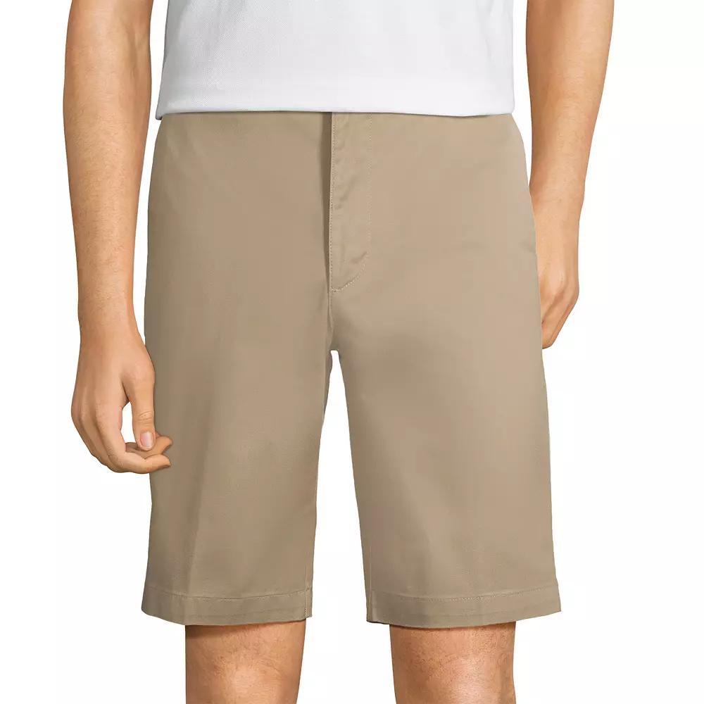 Men's Lands' End Plain Front Wrinkle-Resistant Chino Shorts, Size: 36, Green Product Image