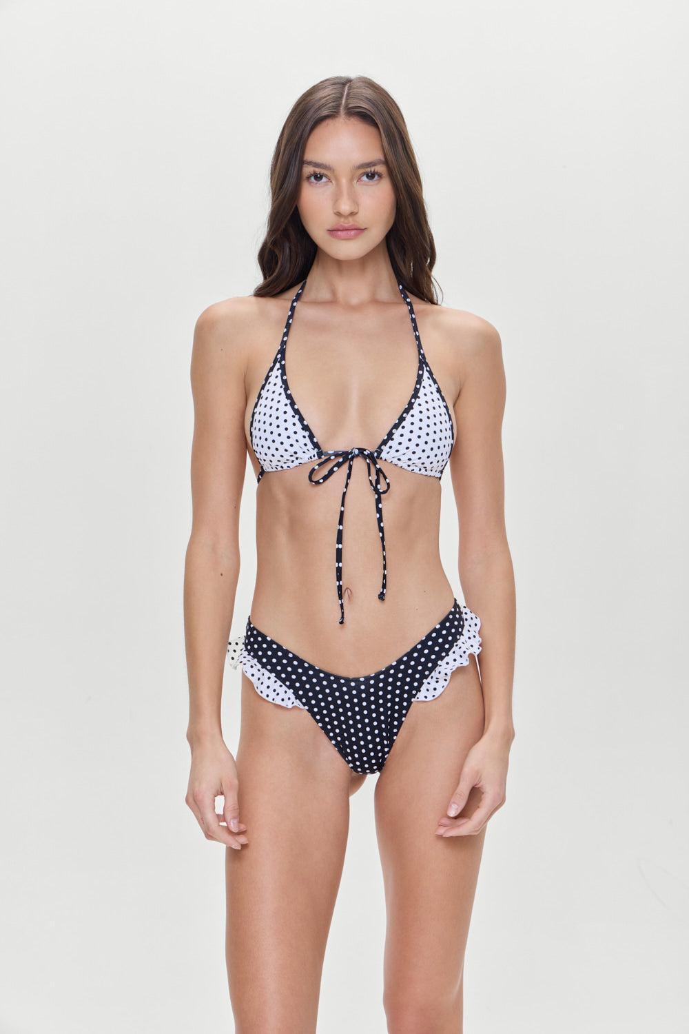 Paradise Halter Bikini Top - Classic Polka Dot Product Image