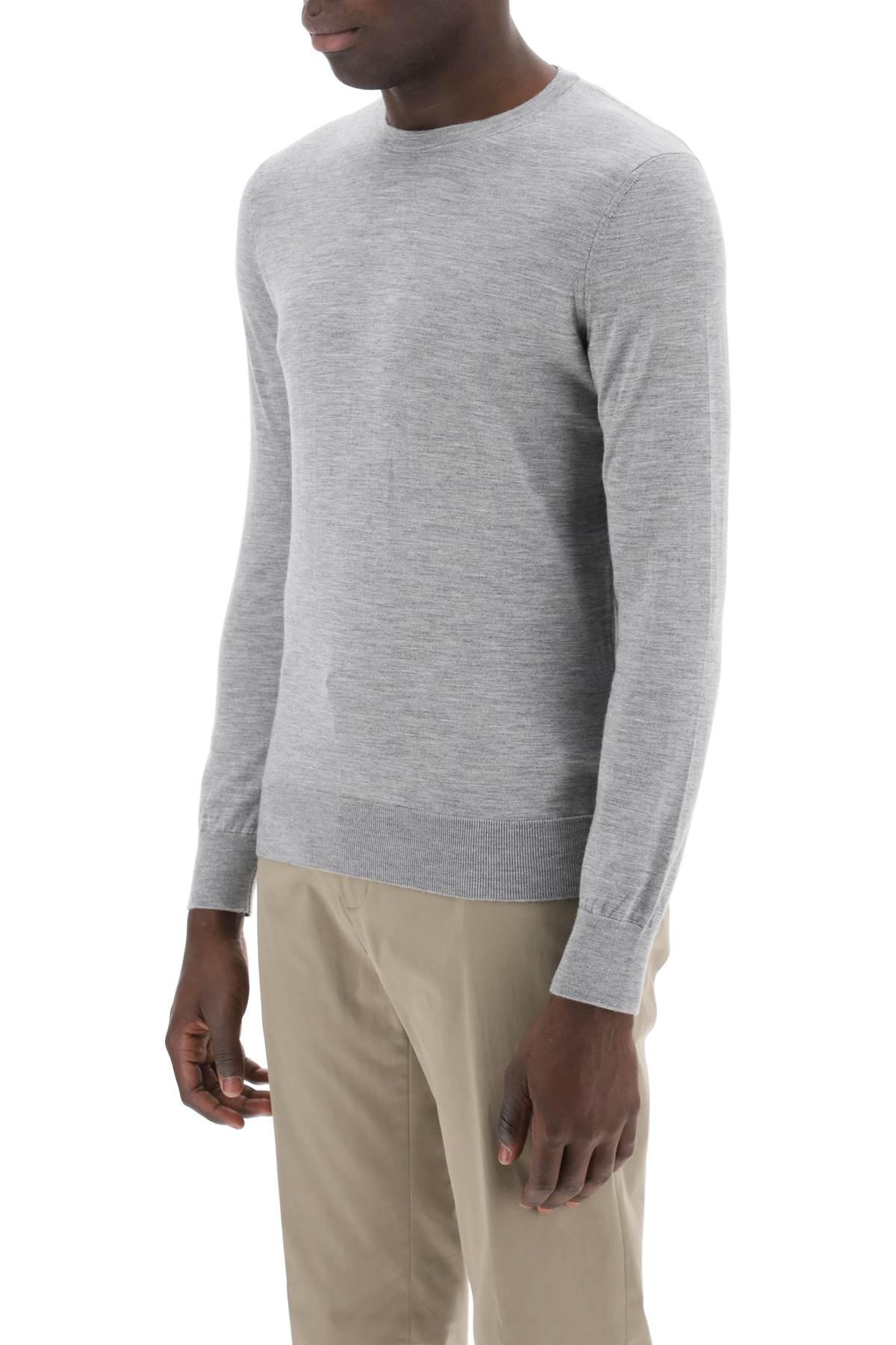 ZEGNA Cashseta Crew-neck Sweater In Grey Product Image