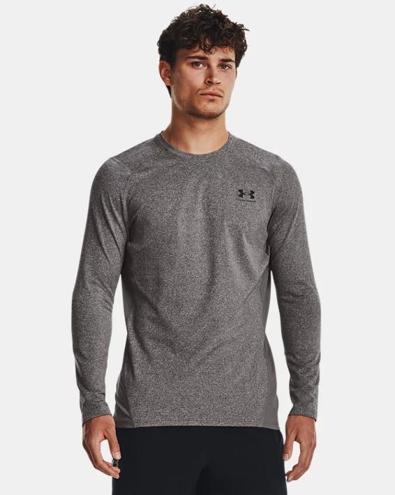 Men's Under Armour ColdGear® Fitted Crew, Size: 3XL, Black White Product Image