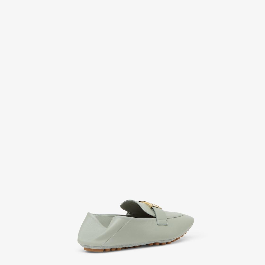 BaguetteMatcha green leather loafers Product Image