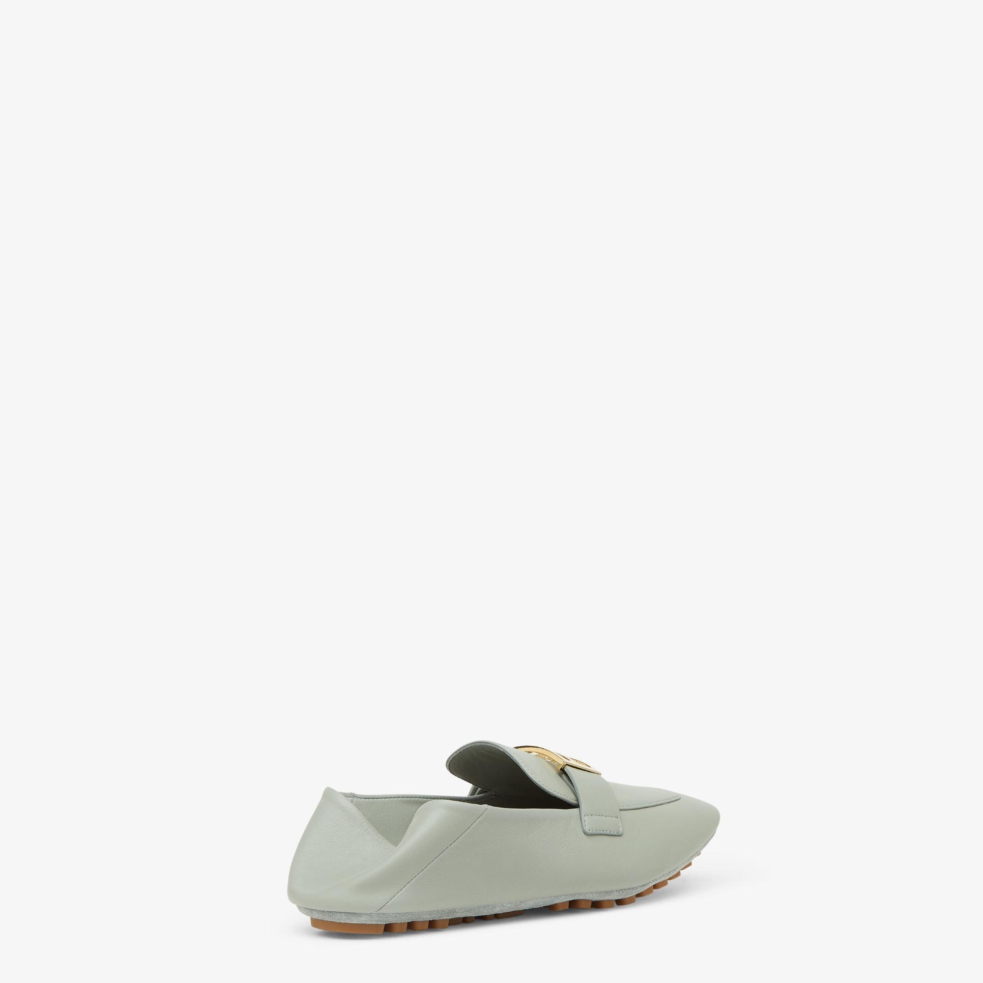 BaguetteMatcha green leather loafers Product Image