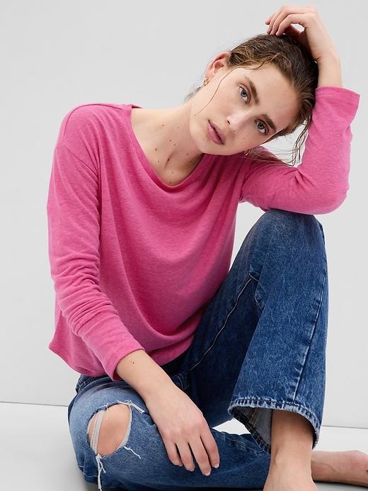 Linen Blend T-Shirt Product Image