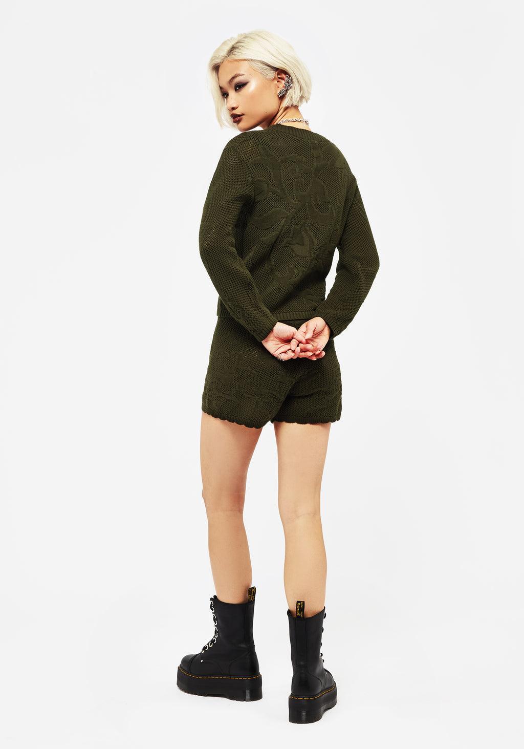 Tulip Jacquard Knit Cardigan Product Image