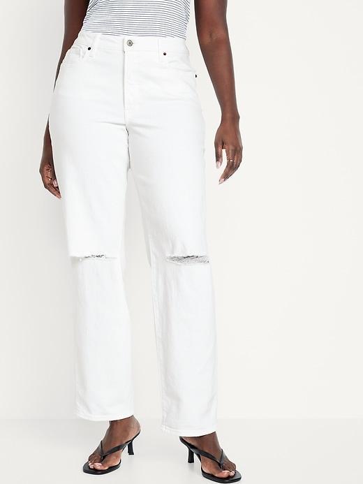High-Waisted OG Loose Ripped Jeans Product Image