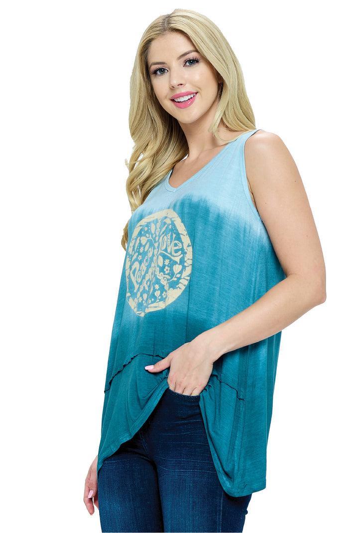 Jenna Ombre Peace Love Tank Product Image