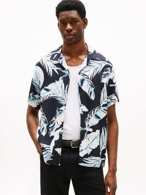 Regular Fit Banana Leaf Print Camp Shirt Product Image