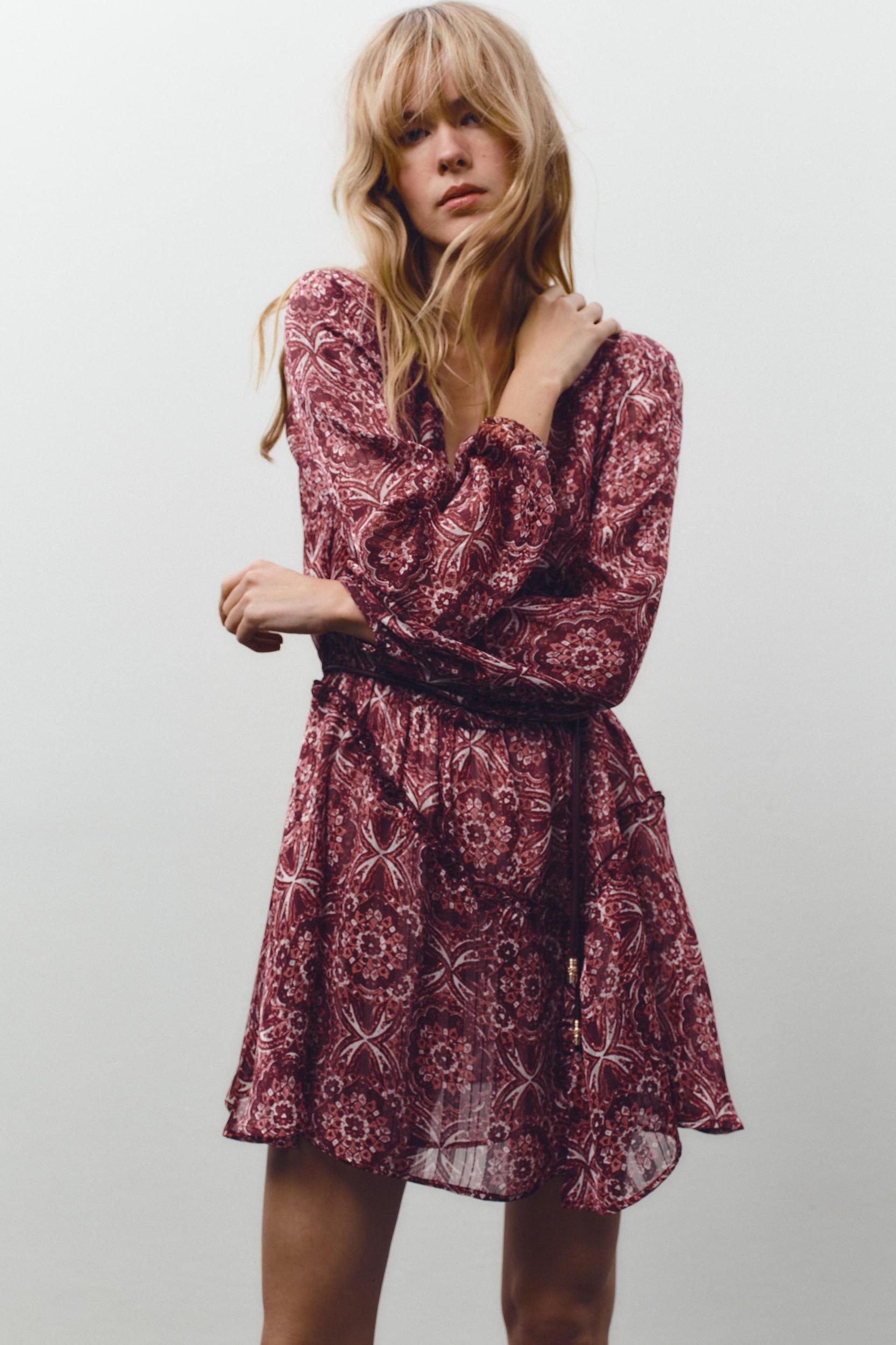 PRINTED MINI DRESS Product Image