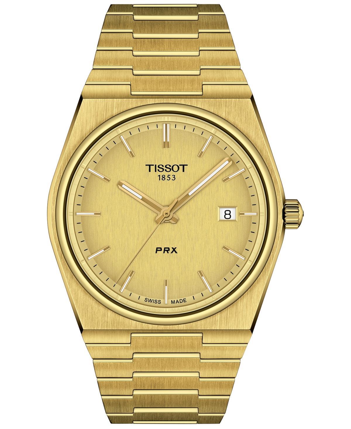 Tissot Mens Prx Automatic Stainless Steel Tonneau Bracelet Watch Product Image