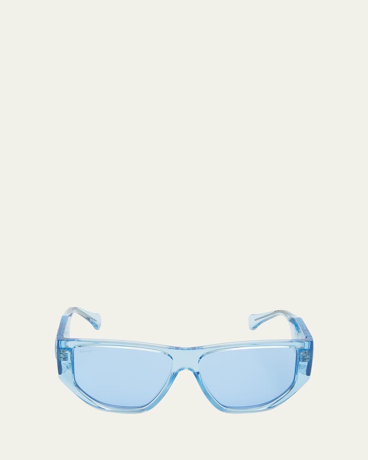 Monochrome Rectangle Plastic Sunglasses Product Image