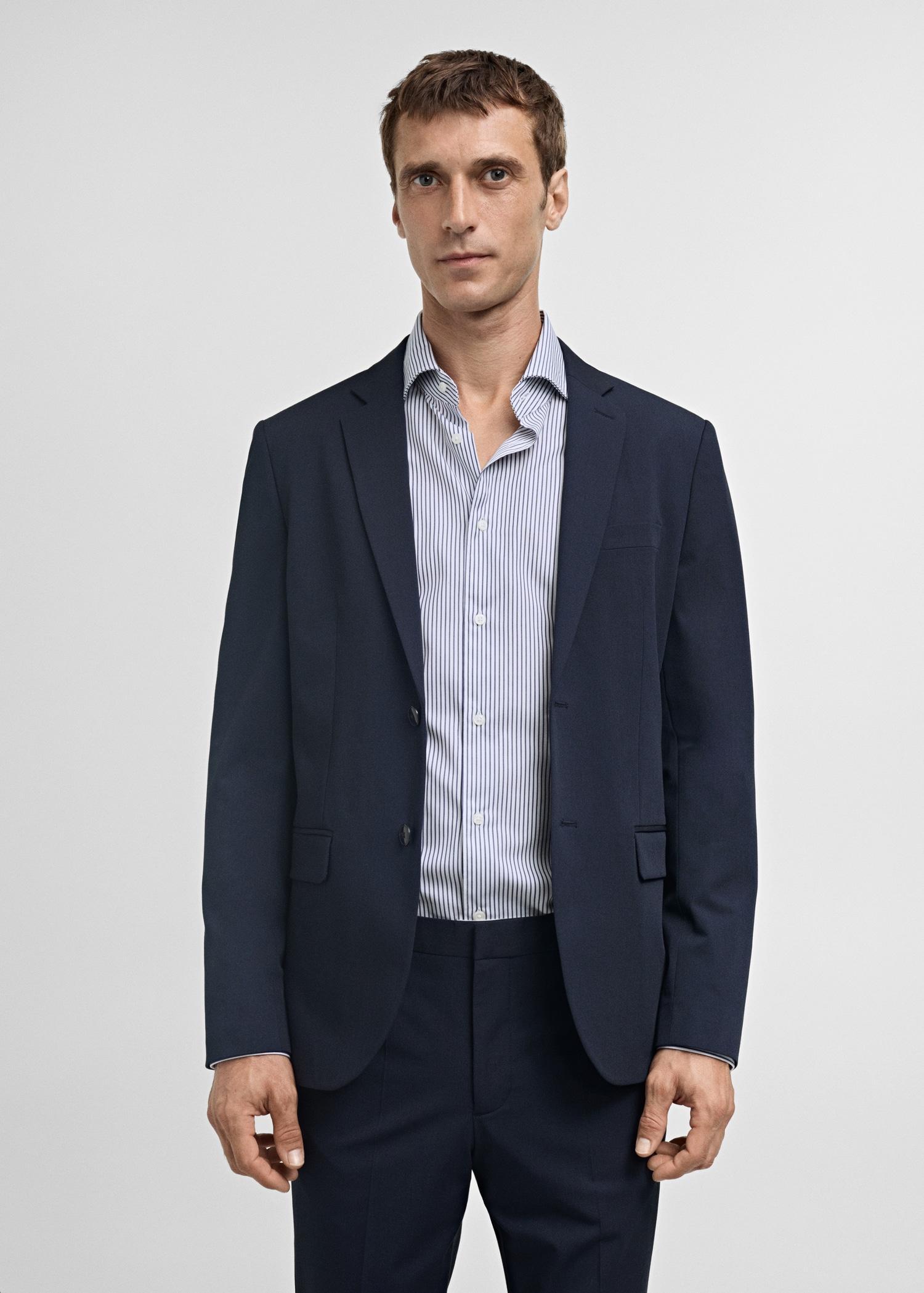 100% cotton slim fit shirt - Men | MANGO USA Product Image