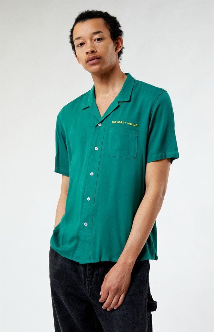 Mens Beverly Hills Embroidered Camp Shirt Product Image