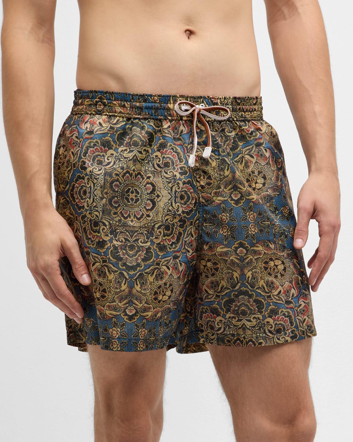 Mens Bay Tapestry Nylon Swim Shorts Product Image