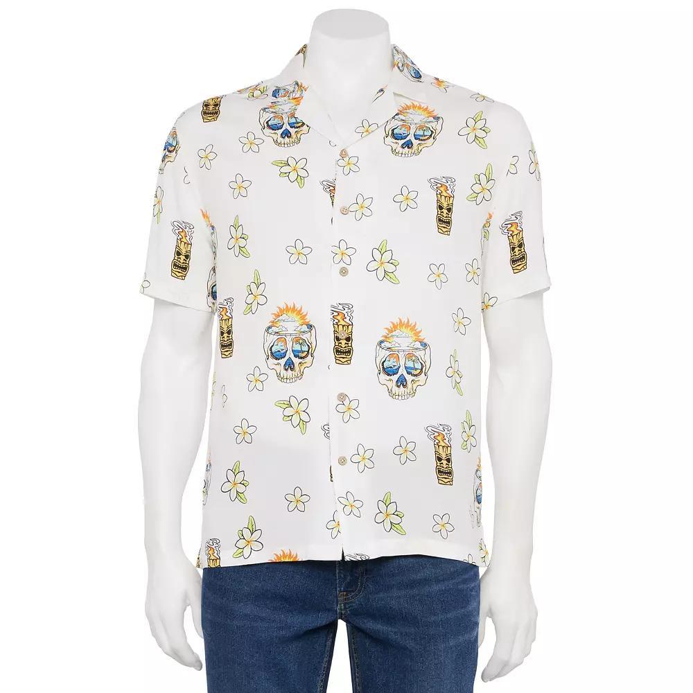 Mens Retrofit Short Sleeve Button-Down Camp Shirt Product Image
