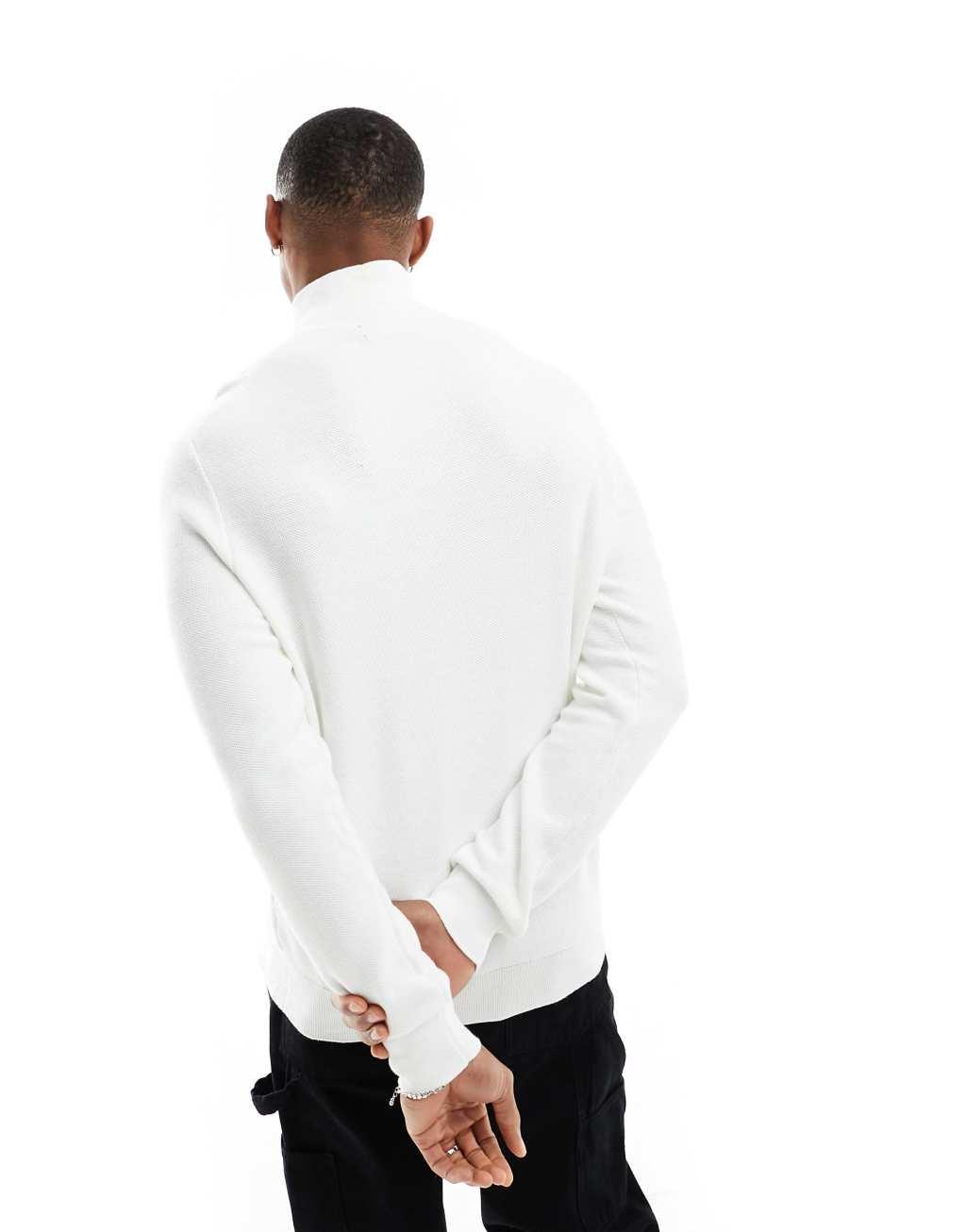 Polo Ralph Lauren icon logo half zip cotton knit sweater Product Image