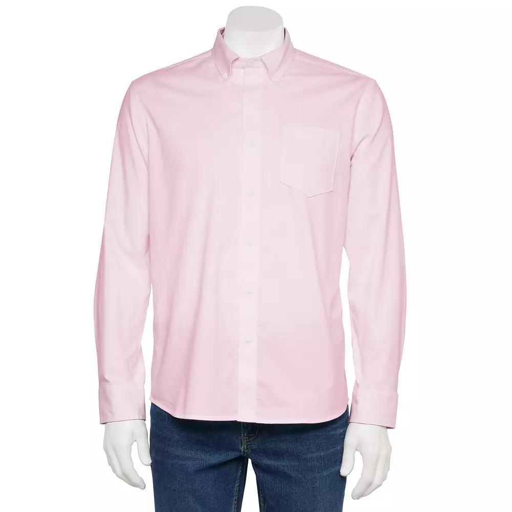Men's Sonoma Goods For Life® Adaptive Long Sleeve Perfect Length Shirt, Size: Small, Castlerock Product Image