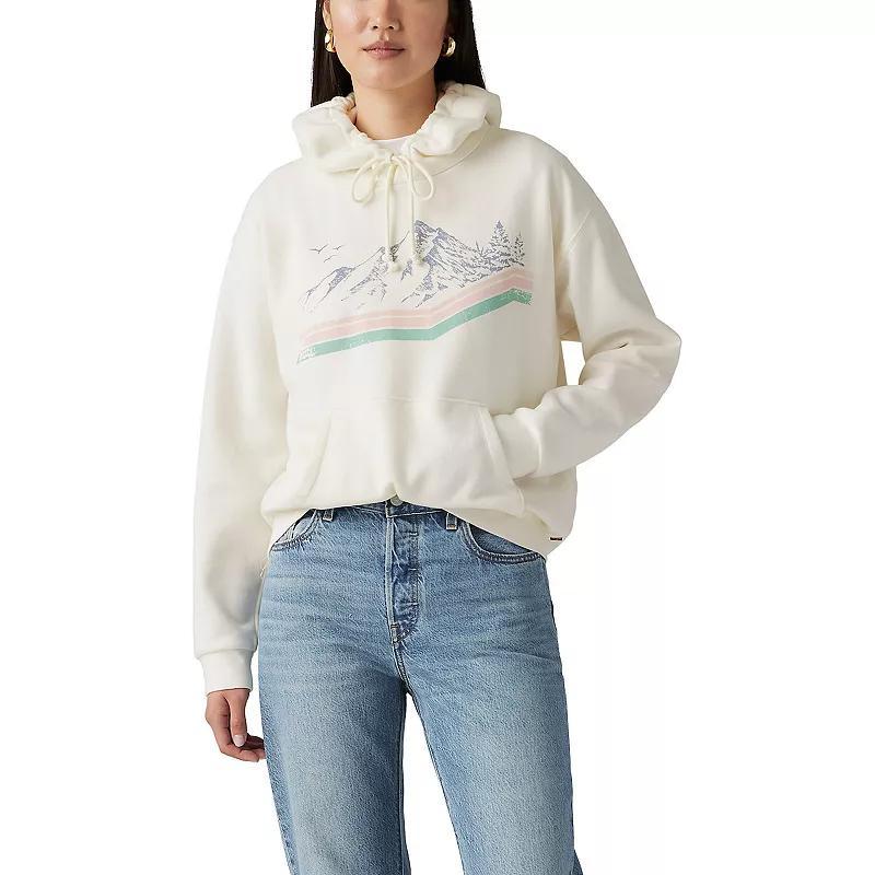 Women's Levi's® Standard Hoodie, Size: XS, Faded Mountain Stripe Product Image