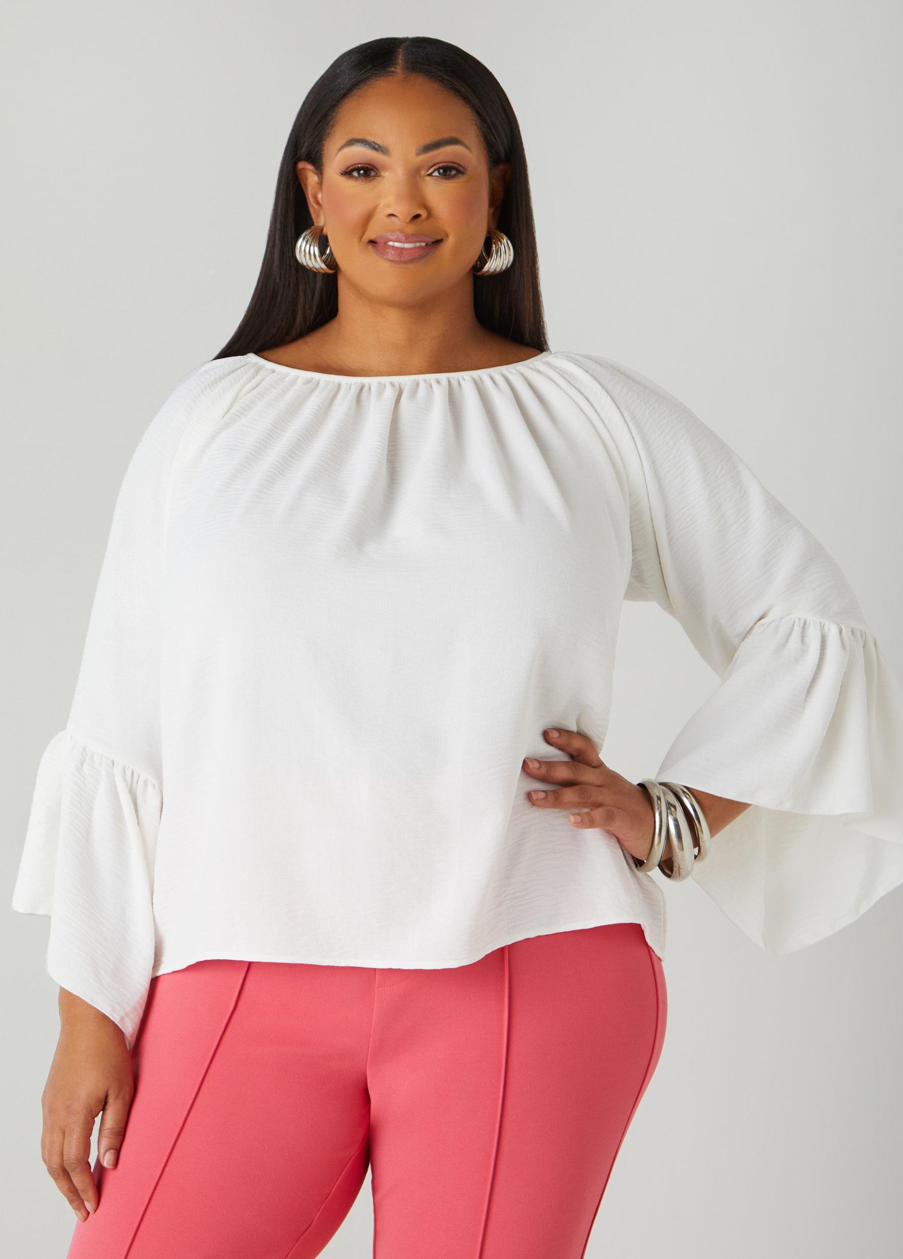 Textured Bell Sleeved Blouse Product Image