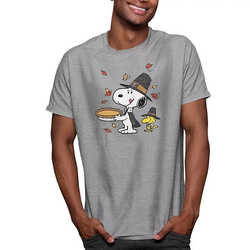 Men's Peanuts Thanksgiving Scene Tee, Size: Large, White Product Image