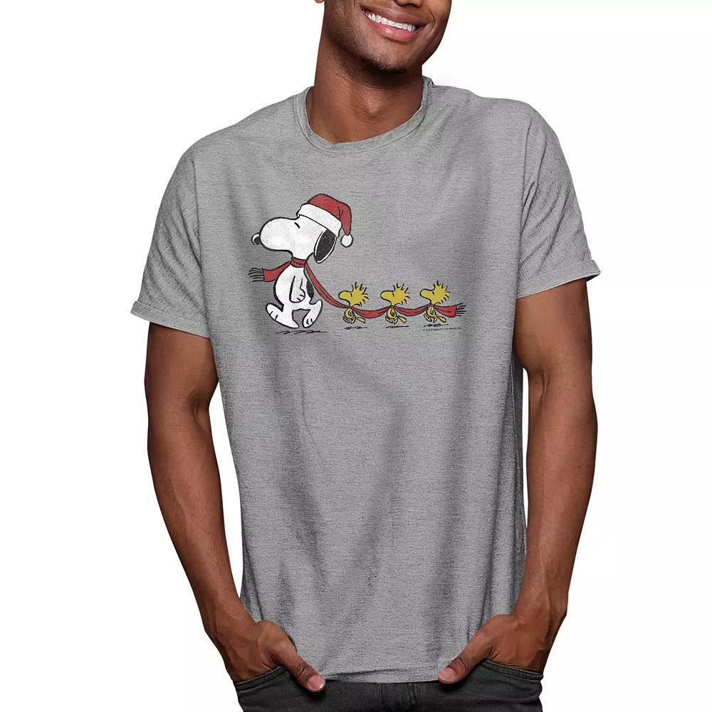 Men's Peanuts Line Up Tee, Size: Small, Athletic Grey Product Image