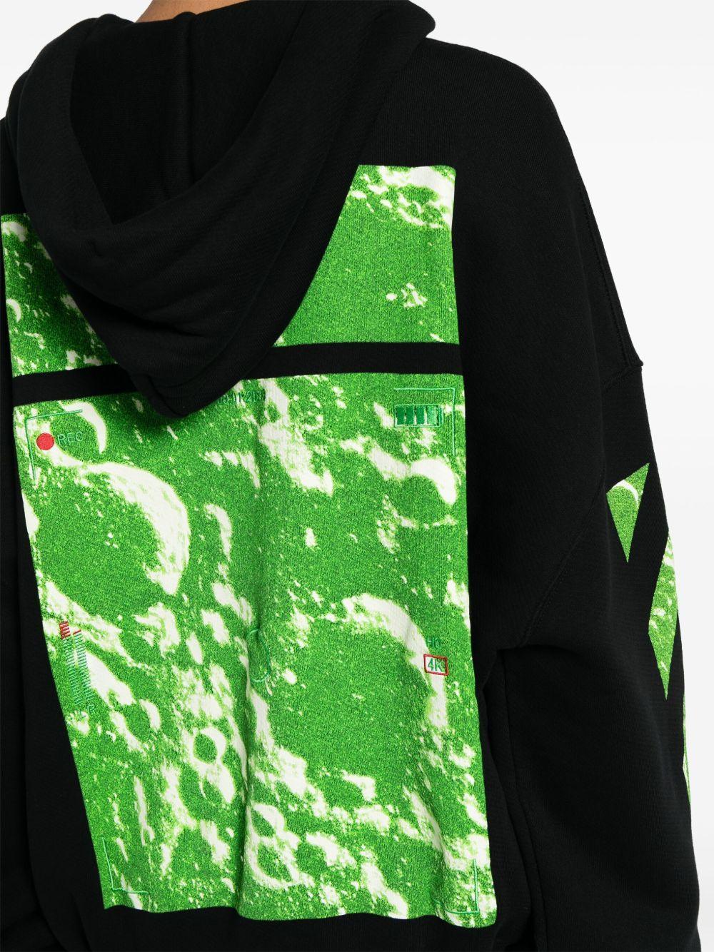 Arrow-motif cotton hoodie Product Image