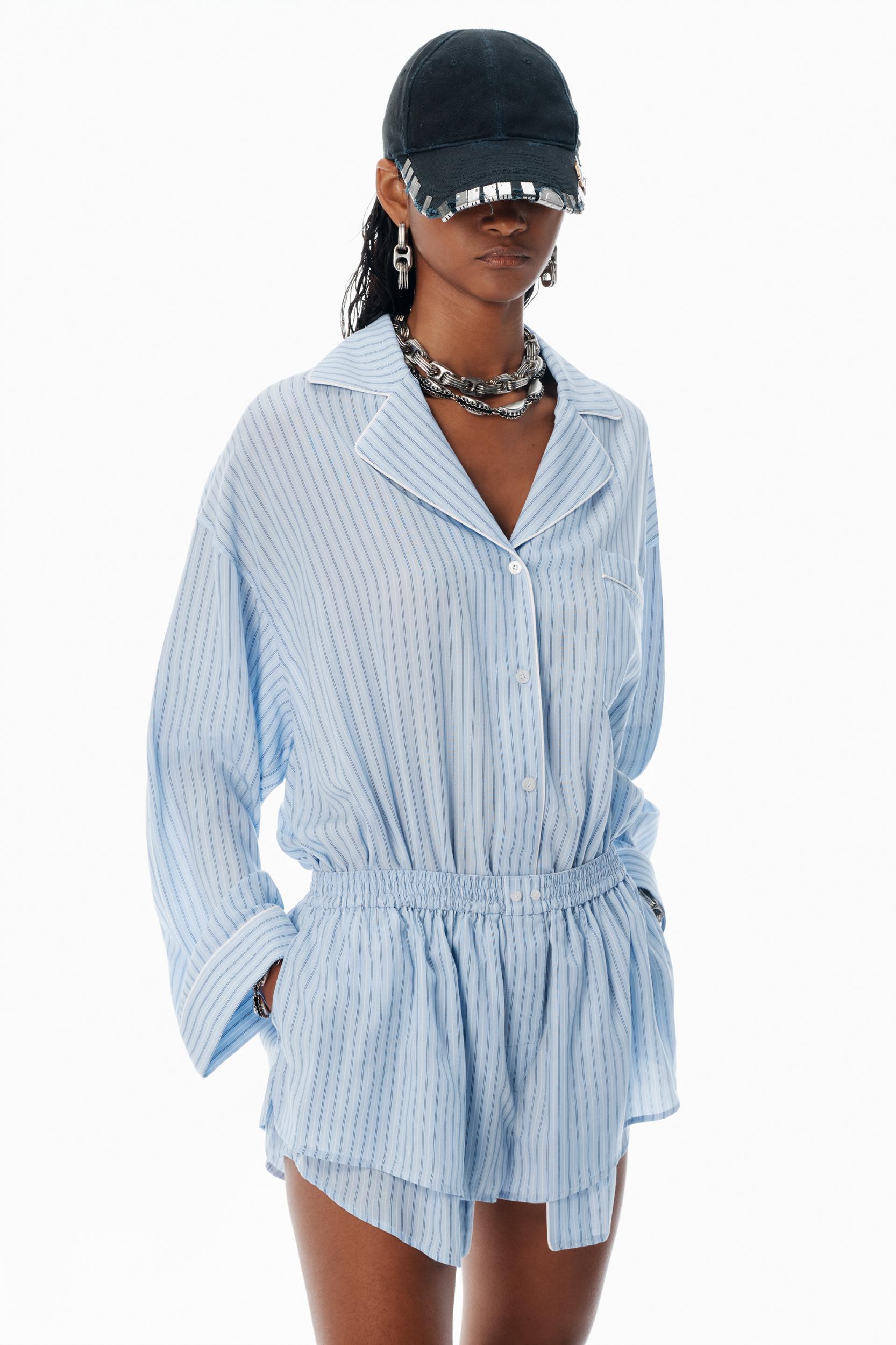 Blue Pre-styled Pajama Romper Product Image