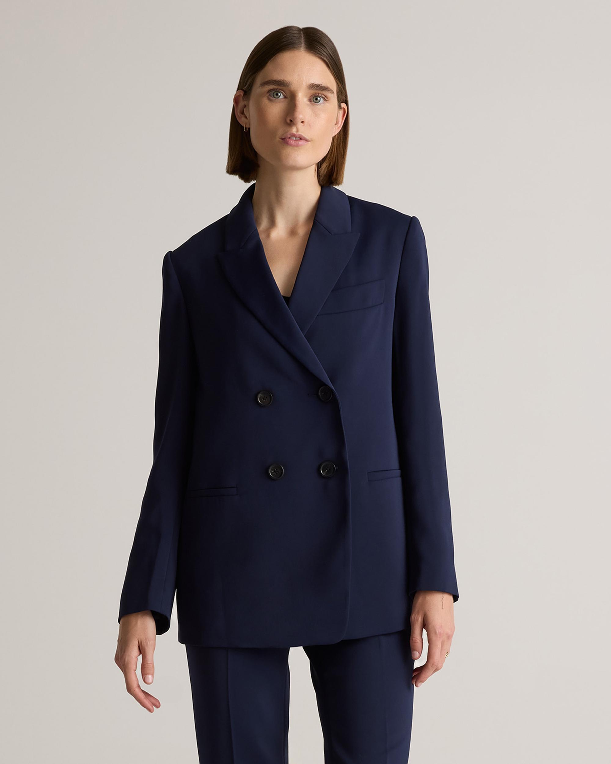 Quince | Women's Stretch Crepe Double-Breasted Blazer Polyester Product Image