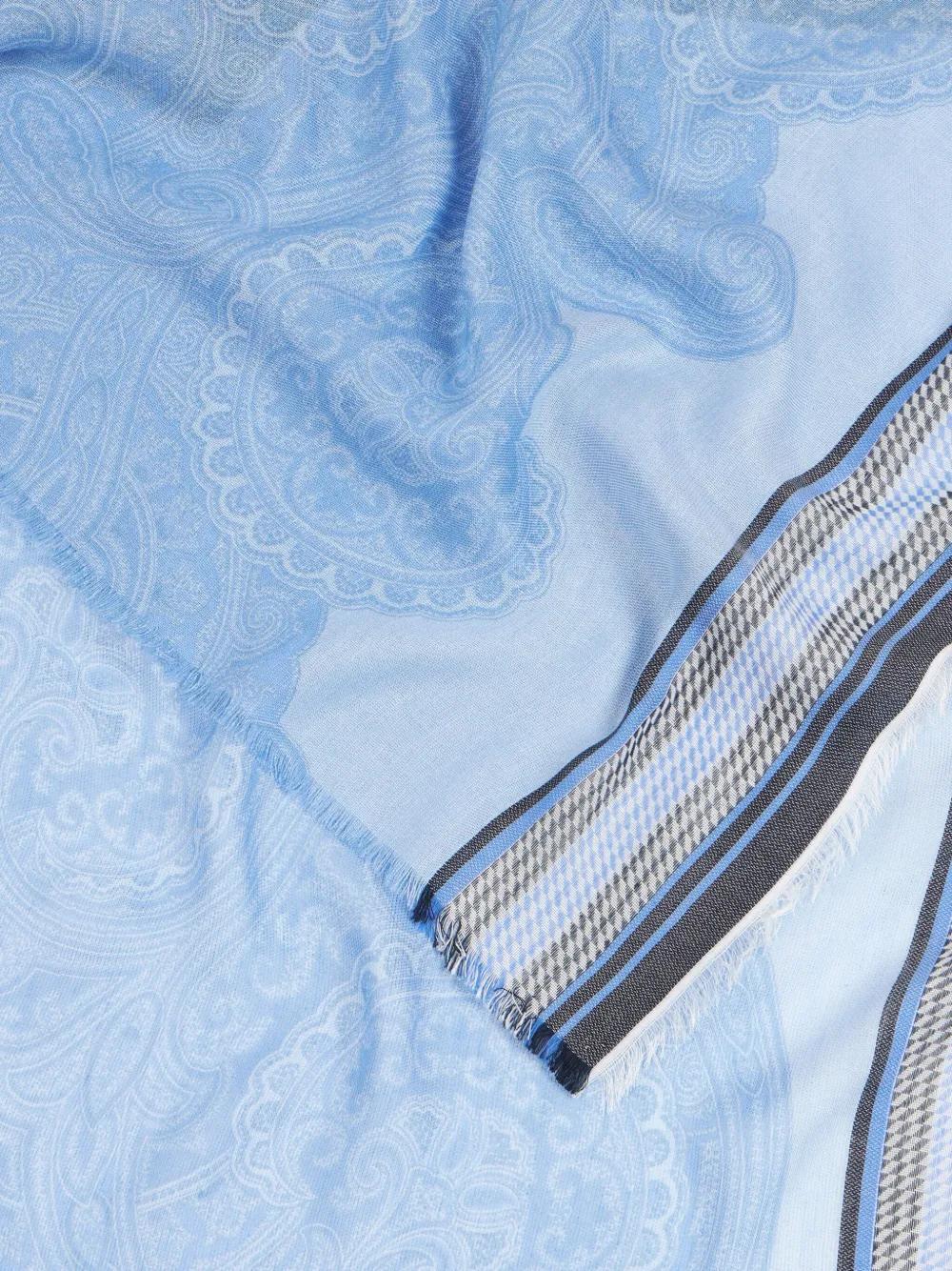 ETRO Paisley-print Scarf In Blue Product Image