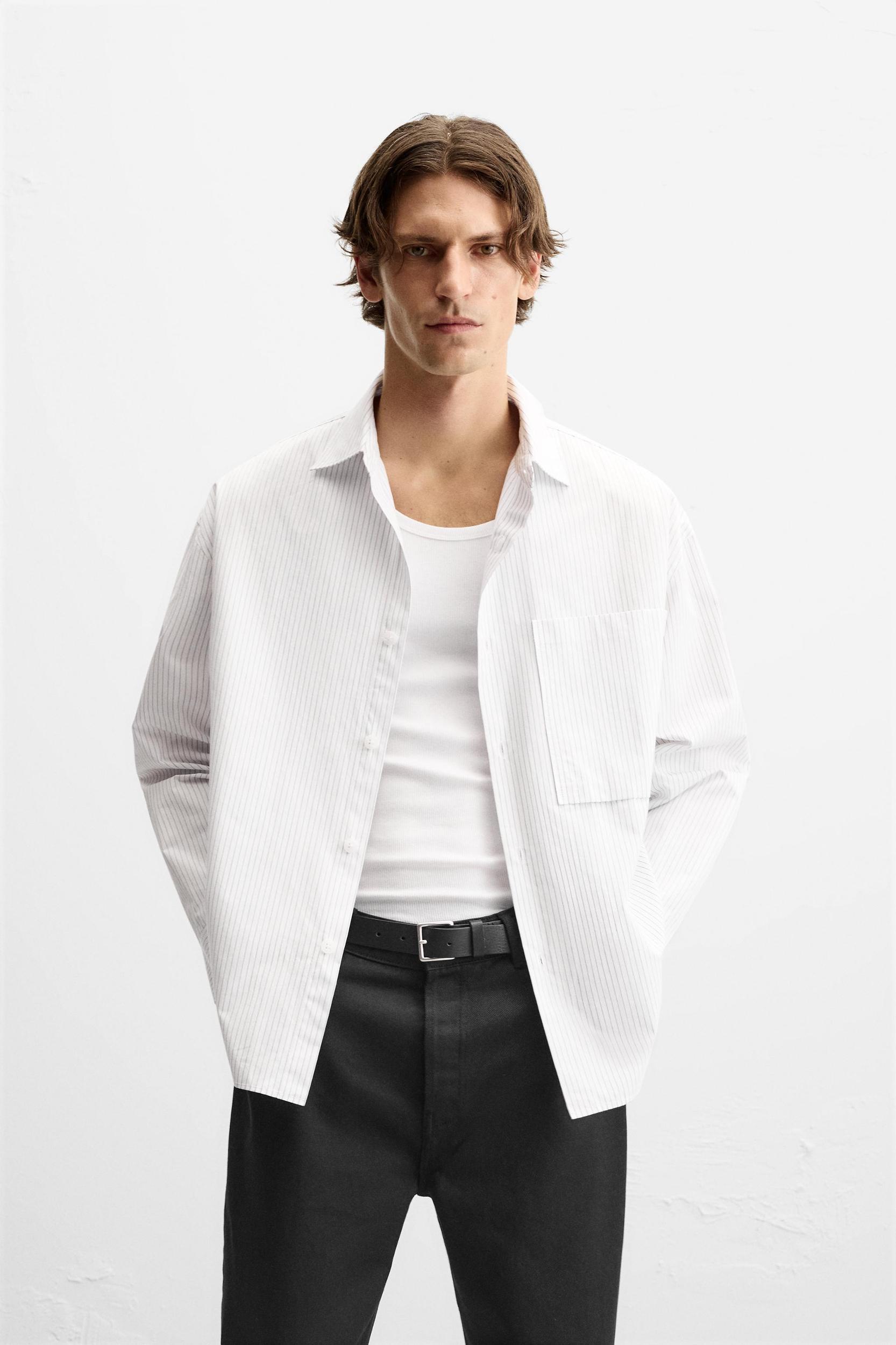 STRIPED POPLIN SHIRT Product Image