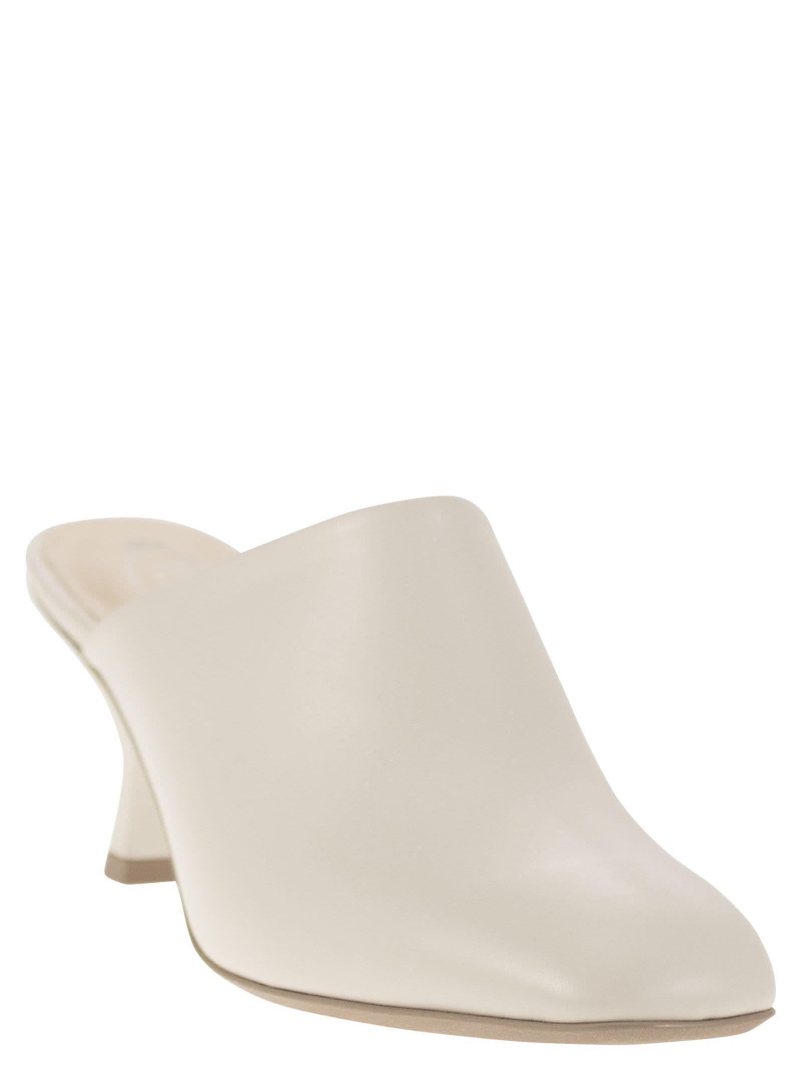 TOD'S Leather Sabot In White Product Image