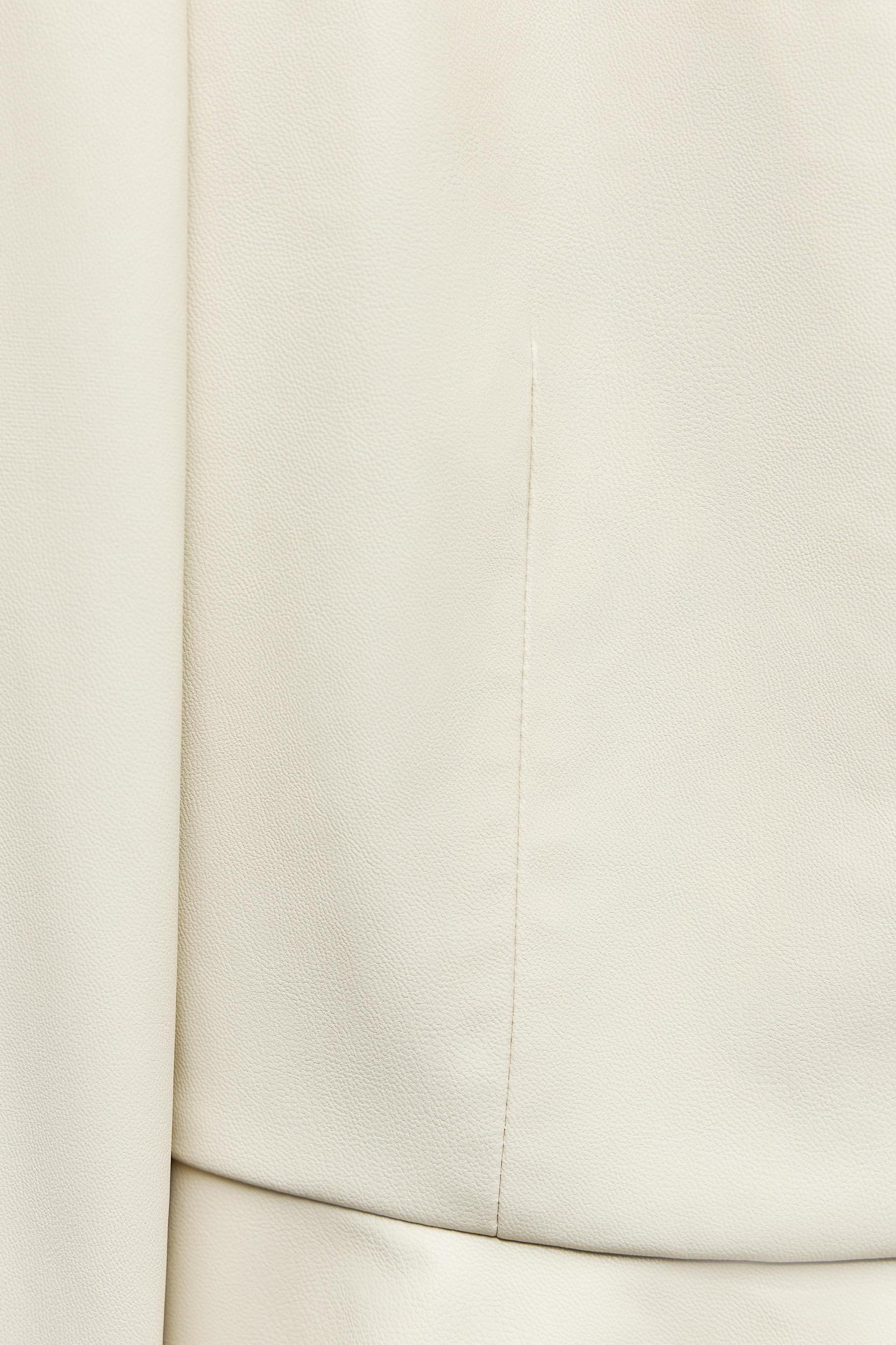 FAUX LEATHER PEPLUM BLAZER Product Image