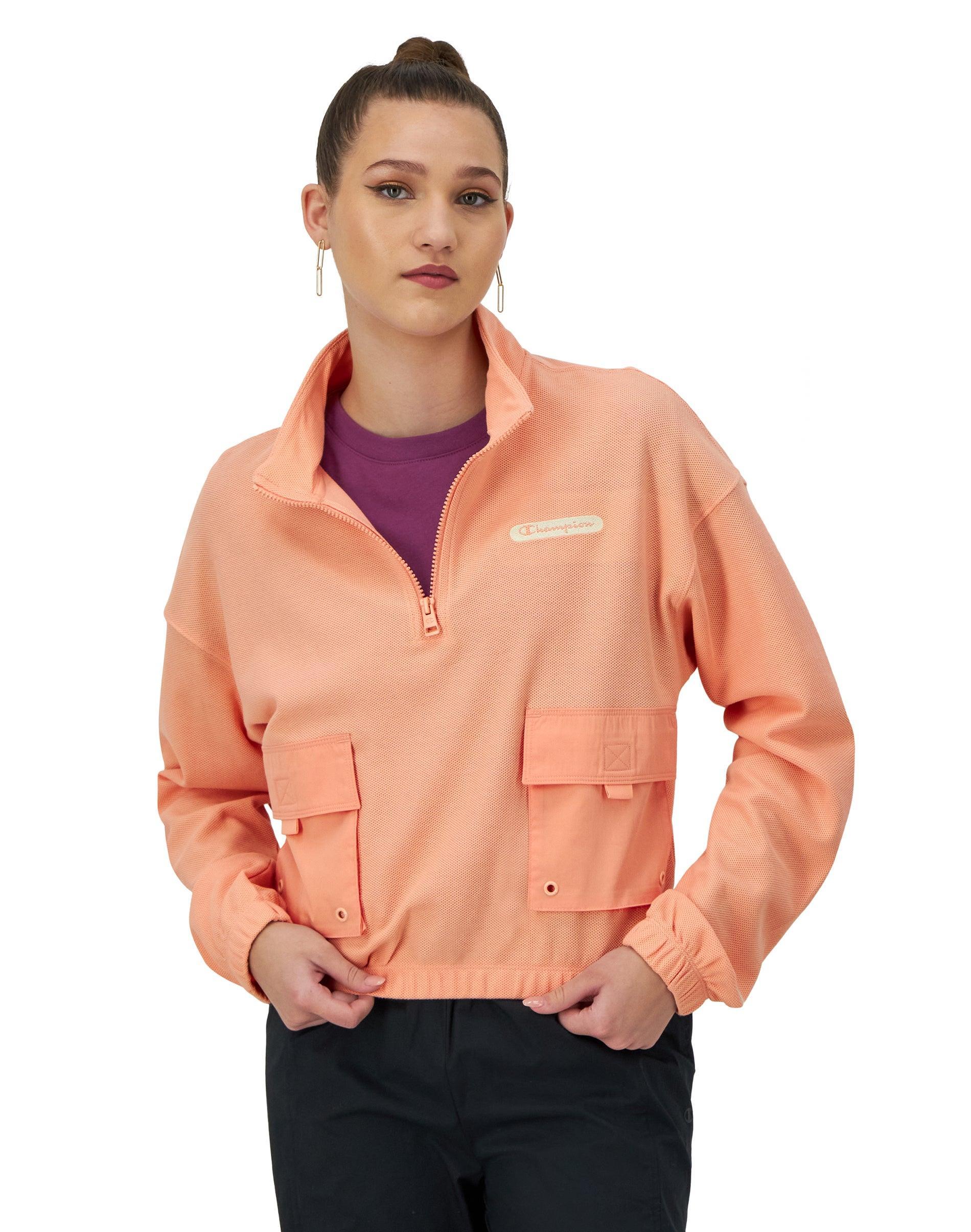 Women's Champion® Campus Pique 1/4-Zip Pullover, Size: XXL, Black Product Image