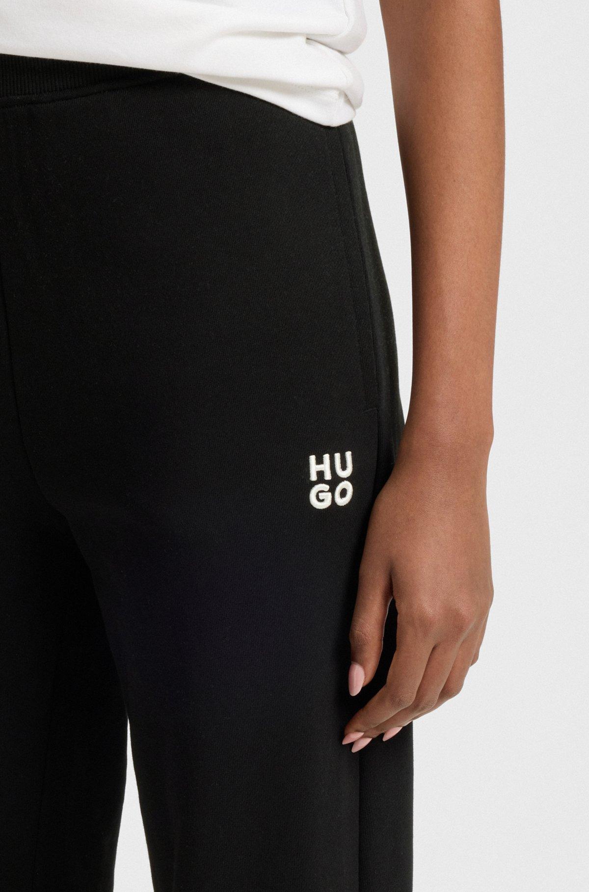 Cotton-terry tracksuit bottoms with stacked logo Product Image
